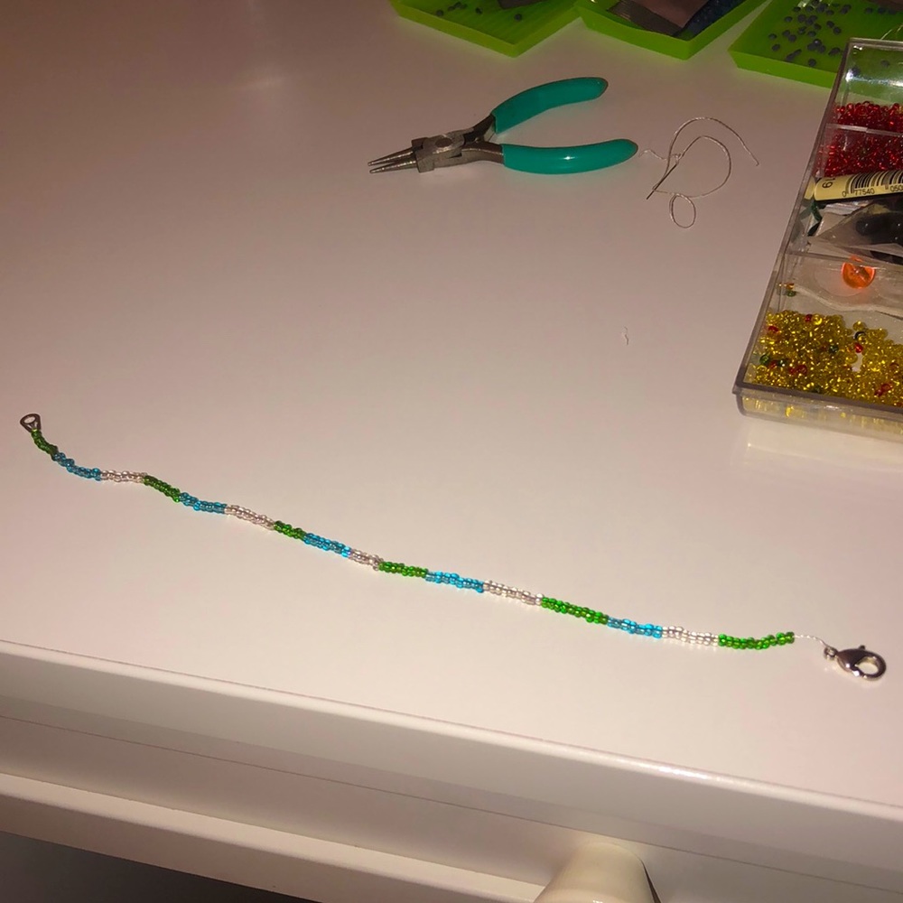 Seed bead anklet/ bracelet
